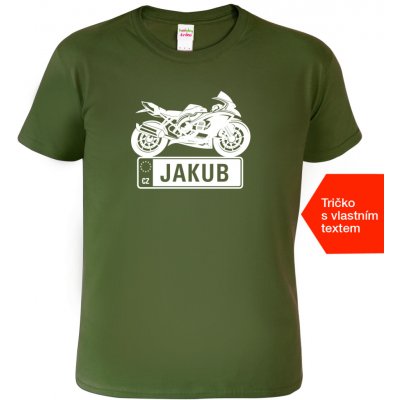 HobbyDárky tričko Zavodní motorka SPZ Military – Hledejceny.cz