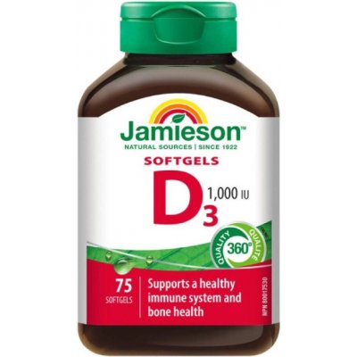Jamieson Vitamín D3 1000 IU 75 kapslí – Hledejceny.cz