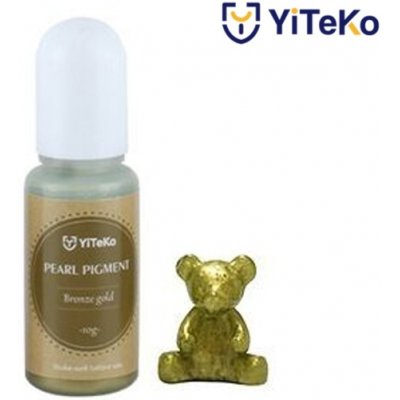 YiTeKo Perleťový pigment do pryskyřice 20 bronzovozlatá 10 ml – Zbozi.Blesk.cz