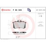 BREMBO Sada brzdových destiček, kotoučová brzda P 85 020 – Sleviste.cz