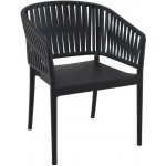 SIESTA Plastová židle PORTOFINO ARMCHAIR černá – Hledejceny.cz