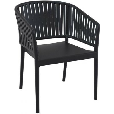 SIESTA Plastová židle PORTOFINO ARMCHAIR černá – Hledejceny.cz