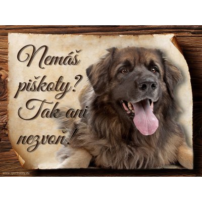 Sport hobby Cedulka Leonberger II Piškoty 20 x 15 cm – Zboží Mobilmania