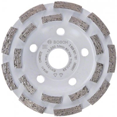 Diamantový brusný hrnec Bosch EXPERT FOR CONCRETE - 115x22.23/5.0mm, 2-řadý segment (2608601761) – Hledejceny.cz