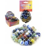 Skleněné kuličky cvrnkací mramorované modré – Hledejceny.cz