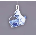 Cibulák Velikonoční ozdoba zajíček s košíkem závěs 5,6 cm Dubí – Zboží Dáma