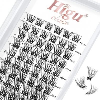 DIY prodlužování řas 72 ks D Curl 16mm clusterové prodlužování řas tenké řasy – Zboží Dáma