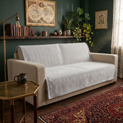 Mybesthome Přehoz na sedačku - pohovku - deka SOFIA světle šedá 170x210 cm – Hledejceny.cz