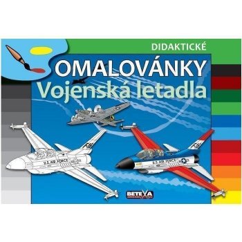 Vojenská letadla didaktické omalovánky