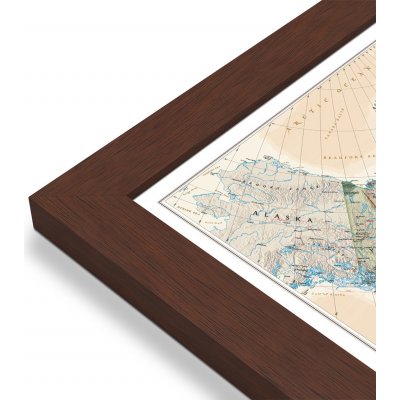 National Geographic Kanada - nástěnná mapa Executive 97 x 81 cm Varianta: mapa v dřevěném rámu, Provedení: Pegi višeň