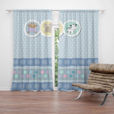 Sablio Závěs Plyšáčci: 2ks 140x250cm – Hledejceny.cz