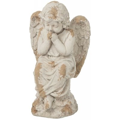 Béžová antik dekorace socha Anděl Antiqou French - 32*23*56 cm - J-Line by Jolipa – Hledejceny.cz