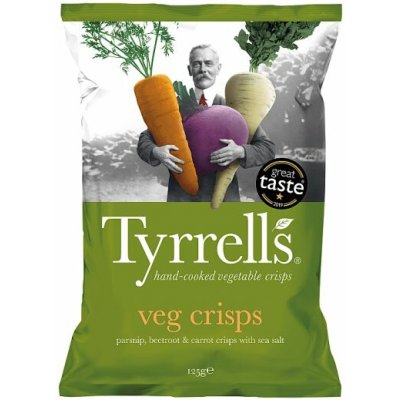Tyrrell's Brambůrky ze směsi kořenové zeleniny s mořskou solí 125g – Sleviste.cz