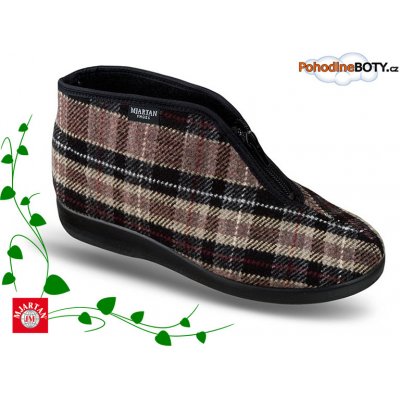 Dámská domácí obuv kotníkové papuče Mjartan na zip 603-K85 – Zboží Mobilmania