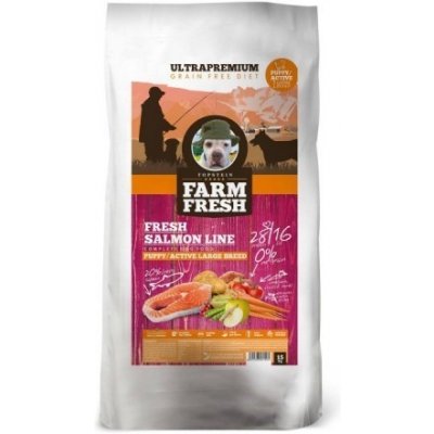 Topstein Farm Fresh Fresh Salmon Line Puppy/Active Large Breed 15 kg – Hledejceny.cz