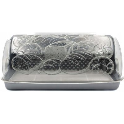 Jednodílný chlebník AGD Lipiecki bezbarvý, modrý plast – Sleviste.cz