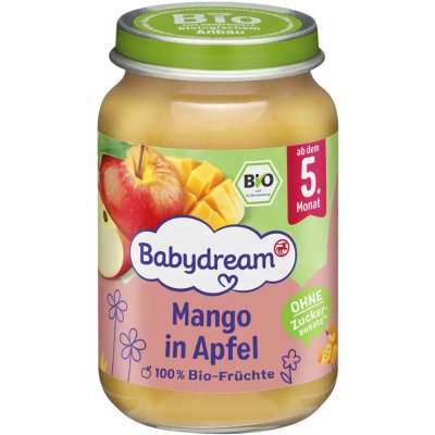 Babydream BIO ovocné pyré jablko s mangem 190 g – Zboží Dáma