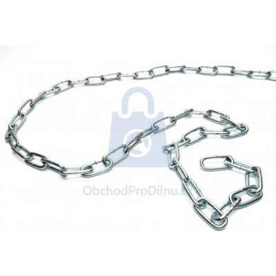 Řetěz dlouhý článek plochý, DIN 5685C6 x 42 mm 1 m – Zboží Dáma