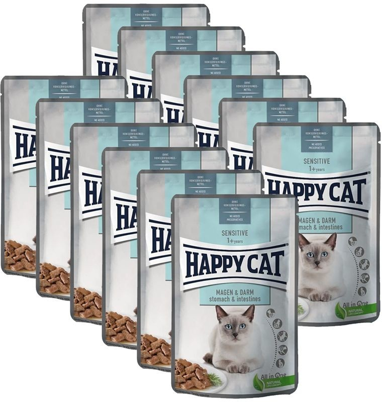 Happy Cat Sensitive Magen & Darm Žaludek a střeva 12 x 85 g