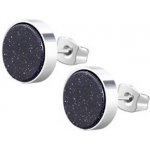 Troli Módní ocelové náušnice s černými krystaly VABXYE005 – Sleviste.cz