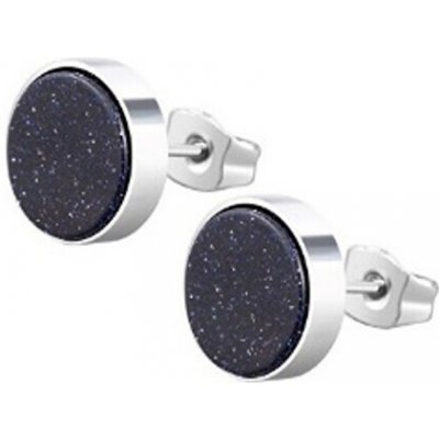 Troli Módní ocelové náušnice s černými krystaly VABXYE005 – Sleviste.cz