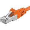 síťový kabel Premiumcord sp6asftp005E Patch, CAT6a S-FTP, RJ45-RJ45, AWG 26/7, 0,5m, oranžový