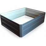 Rojaplast Vyvýšený záhon GB-B 80 x 60 x 30 cm plechový šedý – Zboží Dáma
