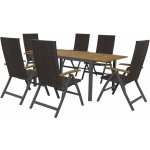 LIVARNO home Sada hliníkového zahradního nábytku s rozkládacím stolem a křesly Valencia, 7dílná, hnědá – Zboží Dáma