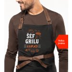 Kariban Zástěra na grilování se jménem Exclusive Šéf grilu Černá Black – Hledejceny.cz