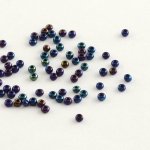 Skleněný rokajl - metalicky duhový - třída A - 2 x 1,5 mm - 1 g – Zboží Dáma