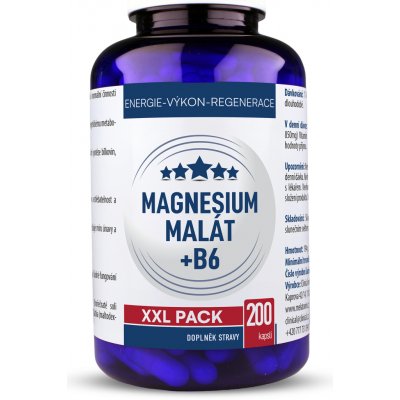 Clinical Magnesium malát + B6 XXL pack 200 kapslí – Hledejceny.cz