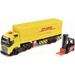 Dickie DHL nákladní auto Volvo FH 16 s vysokozdvižným vozíkem 35 cm – Zboží Mobilmania