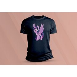 Sandratex dětské bavlněné tričko Twilight Sparkle. tmavě šedá