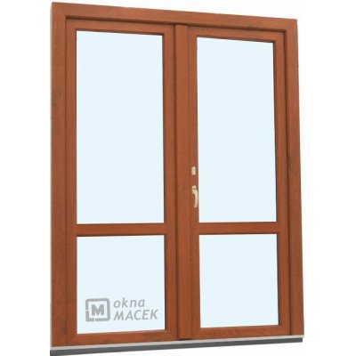 Kömmerling balkonové dveře 70 AD O+OS klapačka s příčkou levé zlatý dub/bílá 150 x 220 cm oboustranná klika + FAB + hlin – Hledejceny.cz