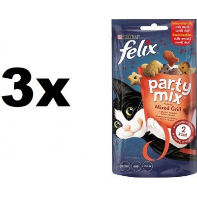 Felix snack cat Party Mix Mixed Grill 3 x 60 g