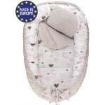 Bomimi HARMO Hnízdečko s polštářkem minkySRDÍČKA šedá – Zboží Dáma