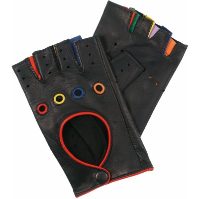 Kreibich dámské rukavice bezprsté černé kolorky – Zboží Dáma