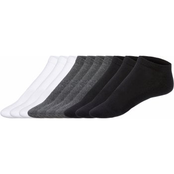 Livergy pánské nízké ponožky s BIO bavlnou 10 párů černá/zelená/bílá