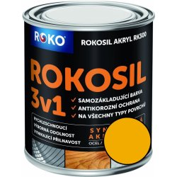 Rokosil 3v1 akryl RK 300 6200 žlutá světlá 0,6L