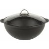 Pánev LAVA Metal Litinový hrnec Wok 6l skleněná poklice 30 cm