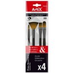 Artix Paints Štětce kulaté a ploché syntetické č.15,12, 11, 10 sada (4ks)