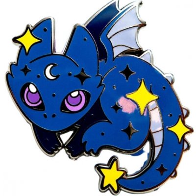 Leon Romer kovový pin roztomilý dráček 33 mm – Sleviste.cz