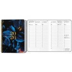 Oskar Twin A5 Týdenní 2026 Modré listy – Zboží Dáma