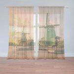 Sablio Záclony Větrné mlýny: 2ks 150x250cm – Hledejceny.cz