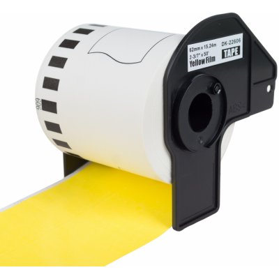 PRINTLINE kompatibilní etikety s Brother DK-22606, žlutá filmová role 62 x 15,24m PLLB19, DK22606 – Hledejceny.cz