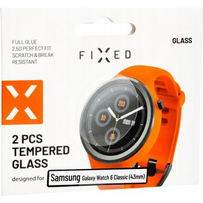 FIXED 2 ks tvrzené sklo pro Samsung Galaxy Watch 6 Classic 43mm čiré FIXGW-1208 – Zbozi.Blesk.cz