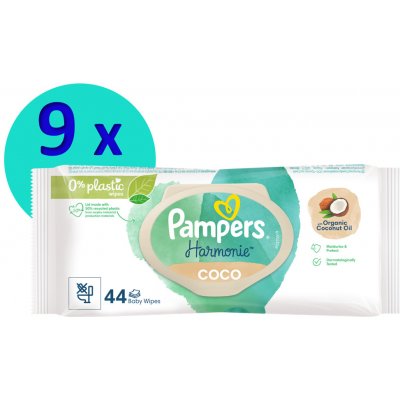 Pampers Vlhčené ubrousky Harmony Coco 9 x 44 ks – Hledejceny.cz