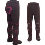 BeSnazzy dětské protiskluzové punčocháče pro zdravé lezení a první krůčky dívčí hnědé-srdíčka – Zboží Dáma