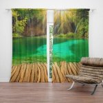 Sablio Závěs Jezírko s vodopádem: 2ks 140x250cm – Hledejceny.cz