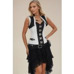 Korzety.cz Steampunk korzet s bolerkem a opaskem černá – Zboží Dáma